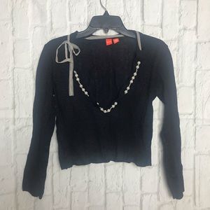 Boss Hugo Boss Necklace Pearly Cropped Sweater